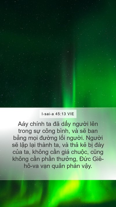I-sai-a 45:13 VIE Bible Verse Image