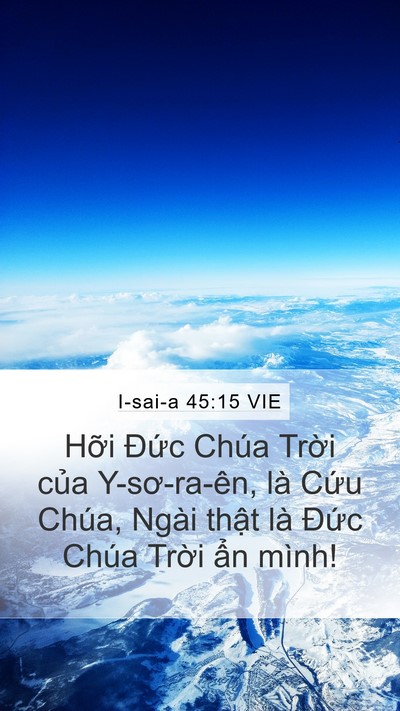 I-sai-a 45:15 VIE Bible Verse Image