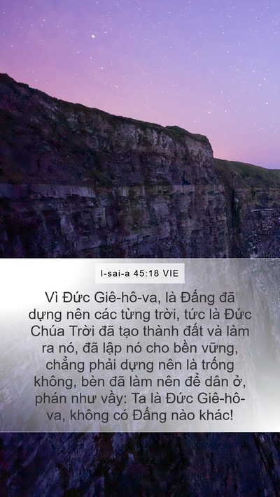 I-sai-a 45:18 VIE Bible Verse Image