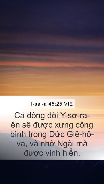 I-sai-a 45:25 VIE Bible Verse Image