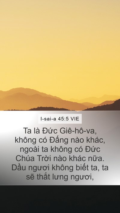 I-sai-a 45:5 VIE Bible Verse Image