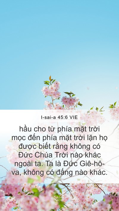I-sai-a 45:6 VIE Bible Verse Image