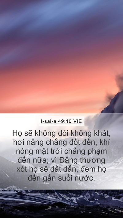 I-sai-a 49:10 VIE Bible Verse Image