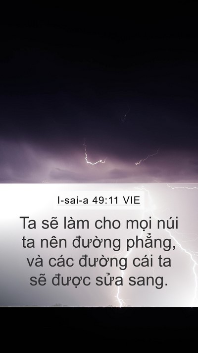 I-sai-a 49:11 VIE Bible Verse Image
