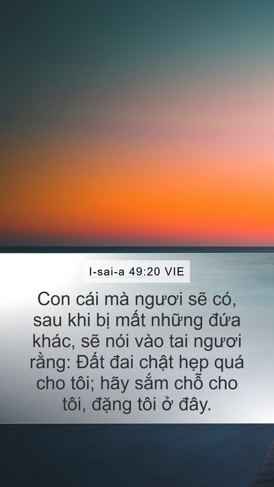 I-sai-a 49:20 VIE Bible Verse Image