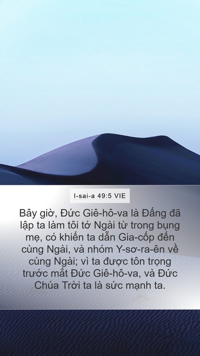 I-sai-a 49:5 VIE Bible Verse Image