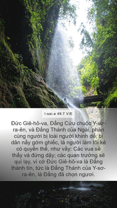I-sai-a 49:7 VIE Mobile Phone Wallpaper - Đức Giê-hô-va, Đấng Cứu chuộc - Mobile Bible Verse Wallpaper