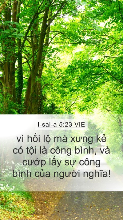I-sai-a 5:23 VIE Bible Verse Image