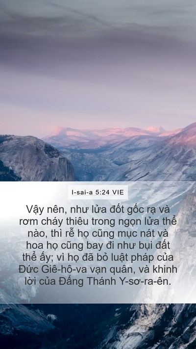 I-sai-a 5:24 VIE Bible Verse Image