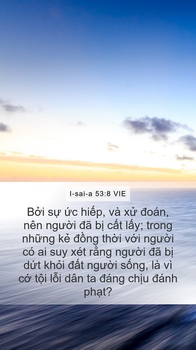 I-sai-a 53:8 VIE Bible Verse Image