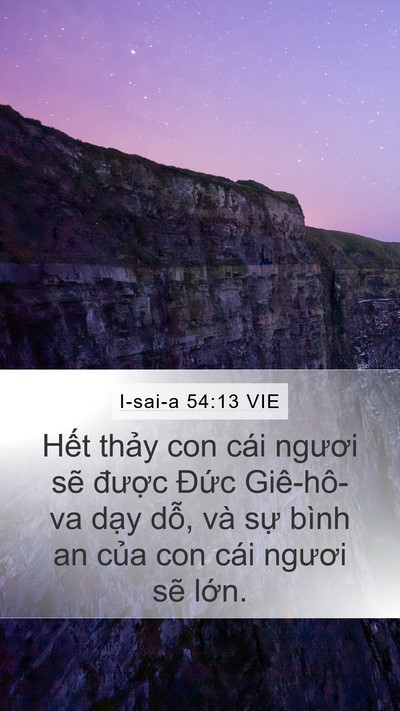 I-sai-a 54:13 VIE Bible Verse Image