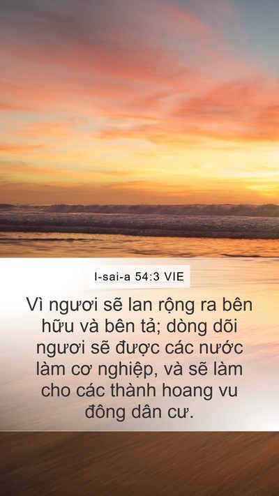 I-sai-a 54:3 VIE Bible Verse Image
