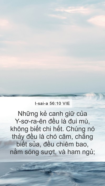I-sai-a 56:10 VIE Bible Verse Image