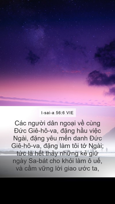 I-sai-a 56:6 VIE Bible Verse Image