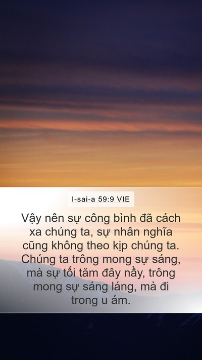 I-sai-a 59:9 VIE Bible Verse Image