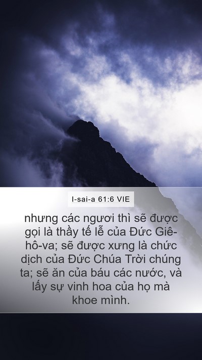 I-sai-a 61:6 VIE Mobile Phone Wallpaper - nhưng các ngươi thì sẽ được gọi là - Mobile Bible Verse Wallpaper