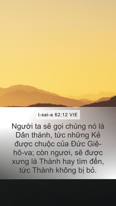 I-sai-a 62:12 VIE Bible Verse Image