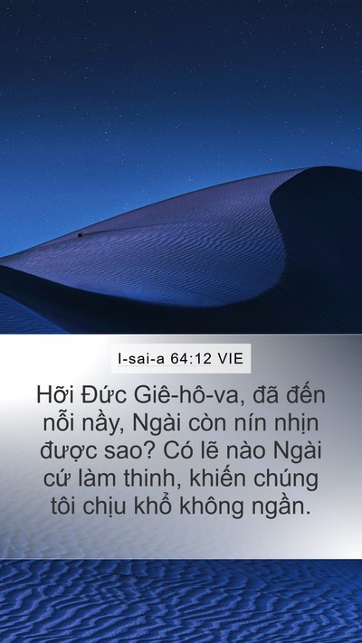 I-sai-a 64:12 VIE Bible Verse Image