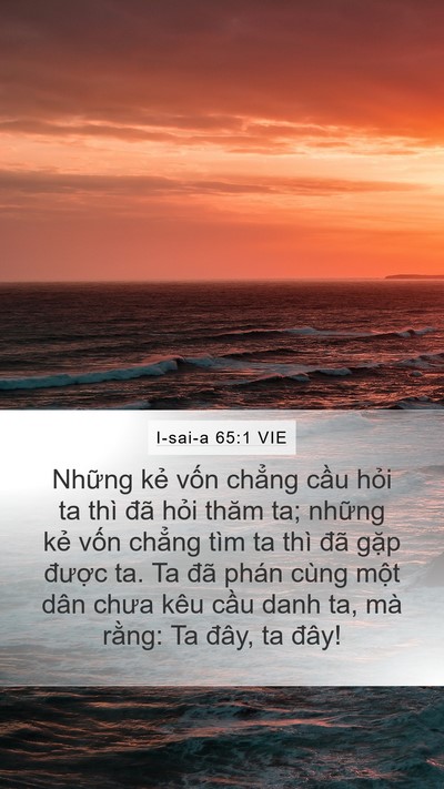 I-sai-a 65:1 VIE Mobile Phone Wallpaper - Những kẻ vốn chẳng cầu hỏi ta thì - Mobile Bible Verse Wallpaper