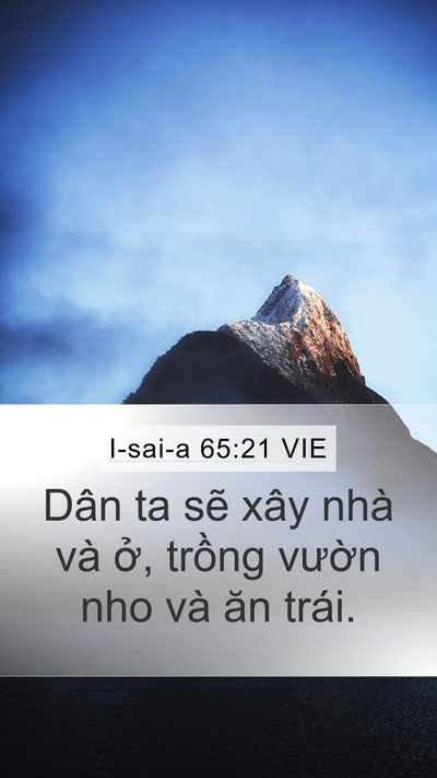 I-sai-a 65:21 VIE Bible Verse Image