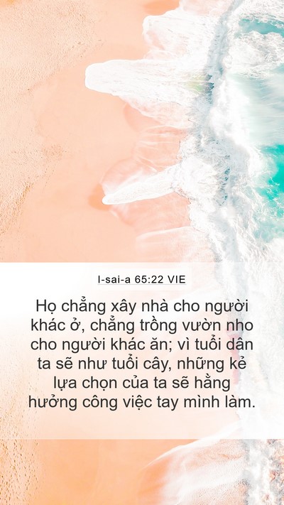 I-sai-a 65:22 VIE Bible Verse Image