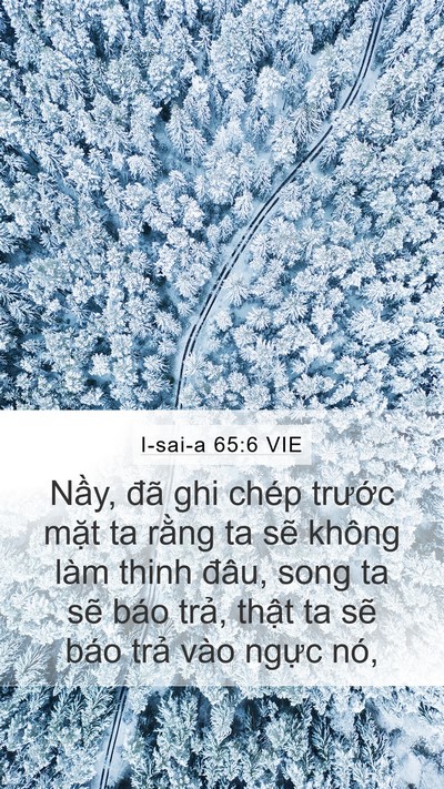 I-sai-a 65:6 VIE Mobile Phone Wallpaper - Nầy, đã ghi chép trước mặt ta rằng ta - Mobile Bible Verse Wallpaper