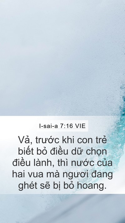 I-sai-a 7:16 VIE Bible Verse Image
