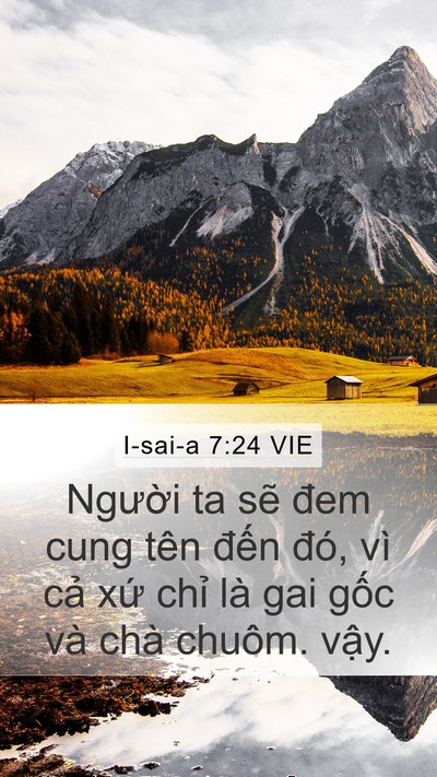 I-sai-a 7:24 VIE Mobile Phone Wallpaper - Người ta sẽ đem cung tên đến đó, vì - Mobile Bible Verse Wallpaper