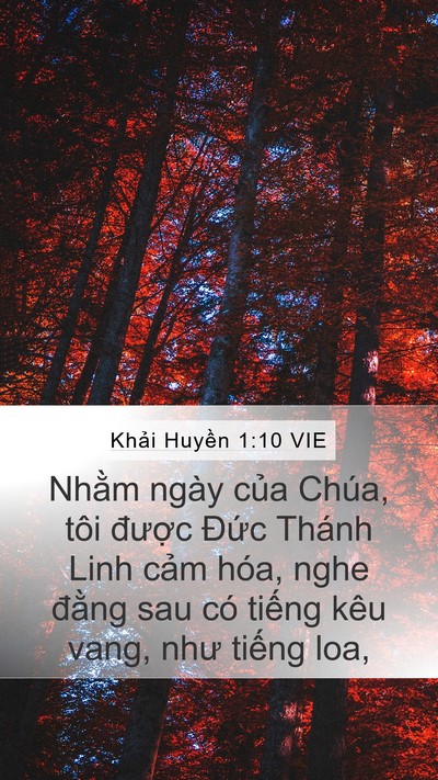 Khải Huyền 1:10 VIE Bible Verse Image