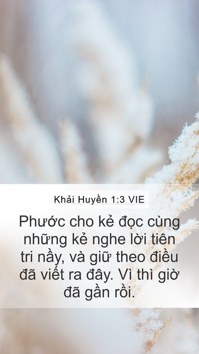 Khải Huyền 1:3 VIE Bible Verse Image