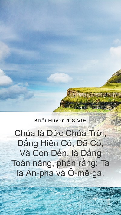 Khải Huyền 1:8 VIE Bible Verse Image