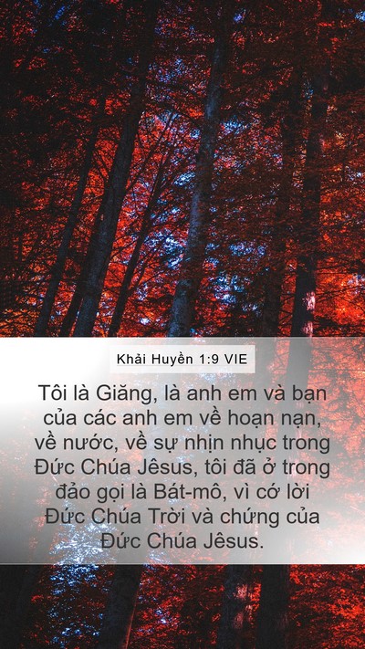 Khải Huyền 1:9 VIE Bible Verse Image