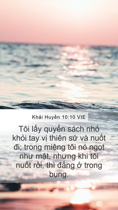 Khải Huyền 10:10 VIE Mobile Phone Wallpaper - Tôi lấy quyển sách nhỏ khỏi tay vị - Mobile Bible Verse Wallpaper