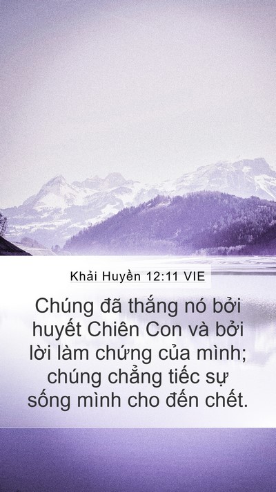 Khải Huyền 12:11 VIE Bible Verse Image