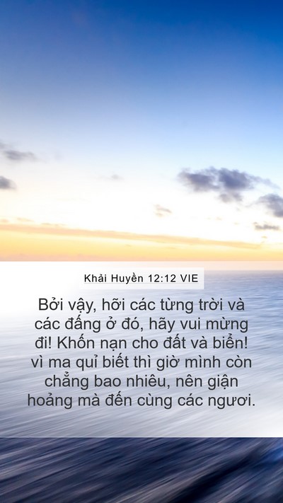 Khải Huyền 12:12 VIE Bible Verse Image