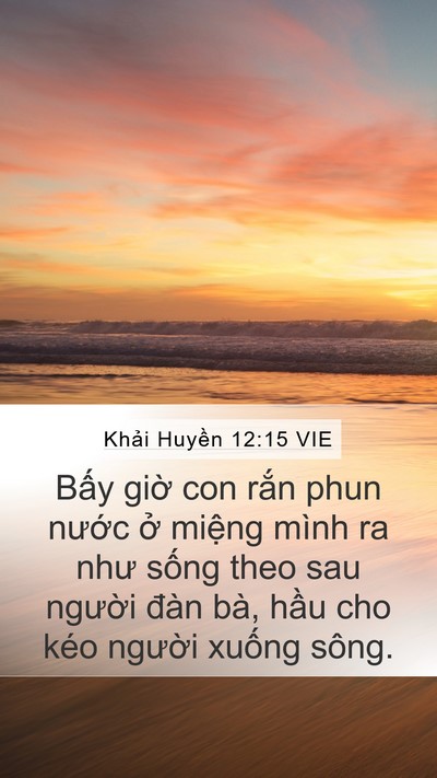 Khải Huyền 12:15 VIE Bible Verse Image
