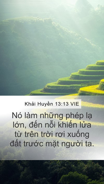 Khải Huyền 13:13 VIE Bible Verse Image