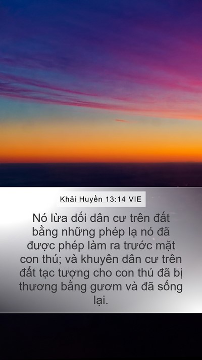 Khải Huyền 13:14 VIE Bible Verse Image
