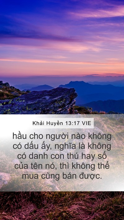 Khải Huyền 13:17 VIE Bible Verse Image