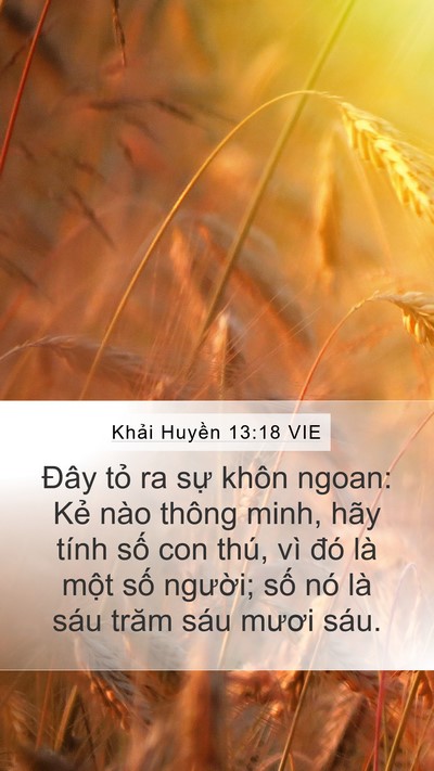 Khải Huyền 13:18 VIE Bible Verse Image