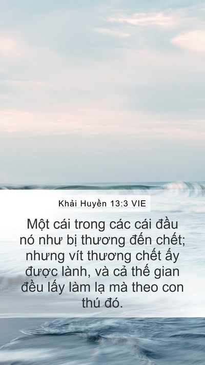 Khải Huyền 13:3 VIE Bible Verse Image