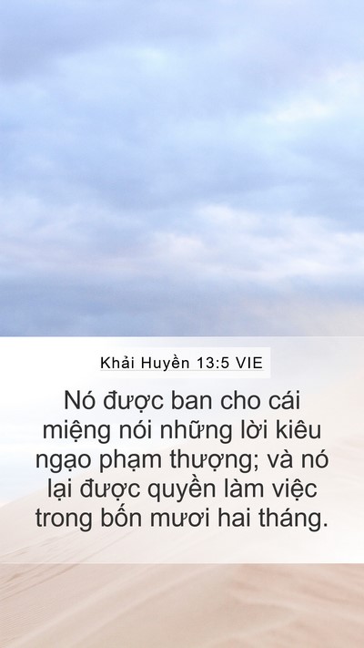 Khải Huyền 13:5 VIE Bible Verse Image