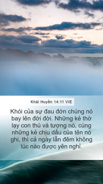 Khải Huyền 14:11 VIE Bible Verse Image