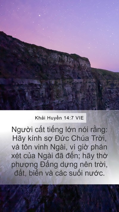 Khải Huyền 14:7 VIE Bible Verse Image