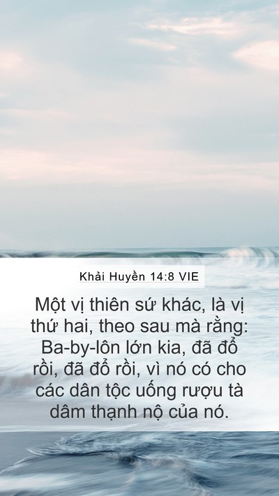 Khải Huyền 14:8 VIE Bible Verse Image