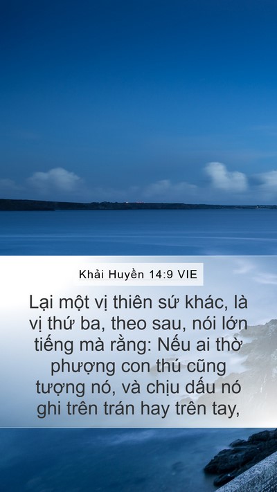 Khải Huyền 14:9 VIE Bible Verse Image
