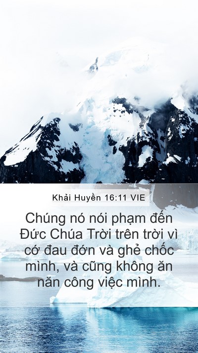 Khải Huyền 16:11 VIE Bible Verse Image