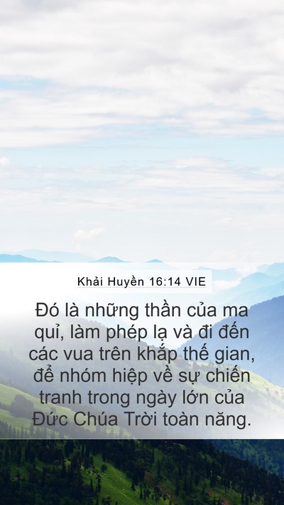 Khải Huyền 16:14 VIE Bible Verse Image