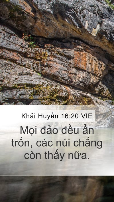 Khải Huyền 16:20 VIE Bible Verse Image