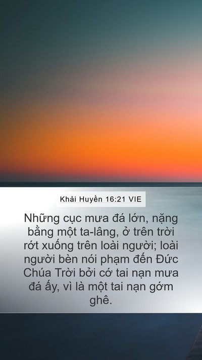 Khải Huyền 16:21 VIE Bible Verse Image